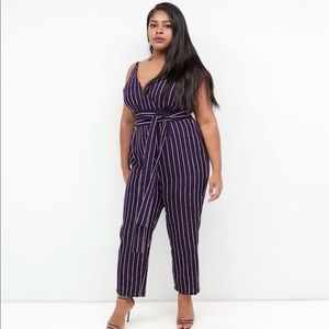 ASOS Curve, wrap jumpsuit.